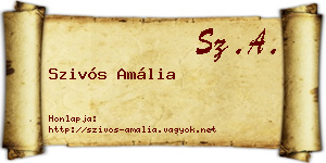 Szivós Amália névjegykártya